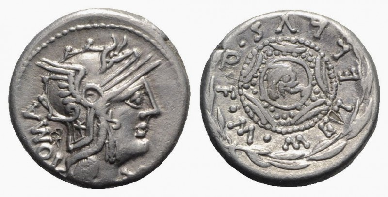 M. Caecilius Q.f. Q.n. Metellus, Rome, 127 BC. AR Denarius (17mm, 3.87g, 9h). He...