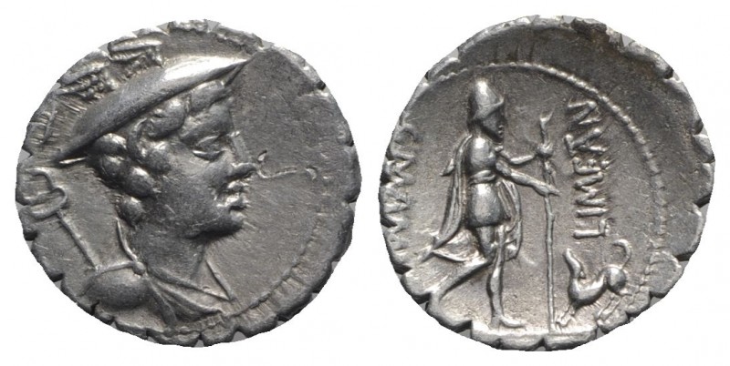 C. Mamilius Limetanus, Rome, 82 BC. AR Serrate Denarius (19mm, 4.06g, 7h). Drape...