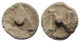 Roman PB Tessera, c. 1st century BC - 1st century AD (17mm, 3.96g, 12h). Large A with pellet. R/ Large N with pellet. Rostowzew 3367. Wavy, VF