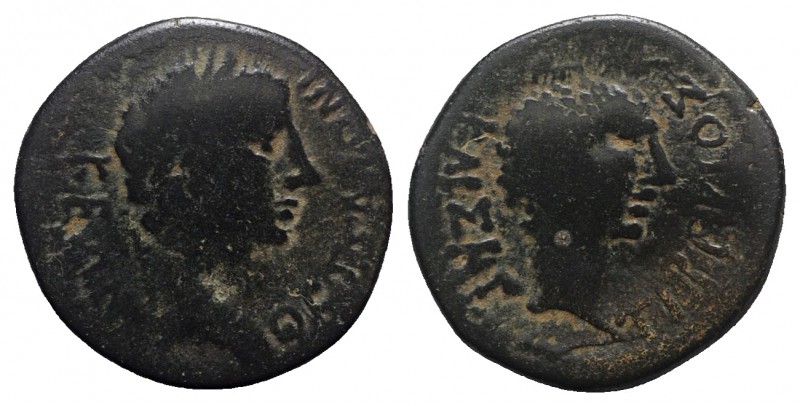 Tiberius and Divus Augustus (14-37). Macedon, Thessalonica. Æ (23mm, 9.14g, 12h)...