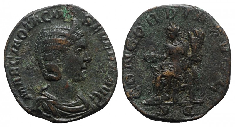 Otacilia Severa (Augusta, 244-249). Æ Sestertius (28mm, 16.09g, 12h). Rome, AD 2...