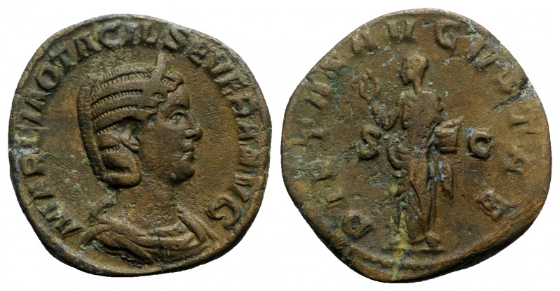 Otacilia Severa (Augusta, 244-249). Æ Sestertius (29mm, 17.38g, 1h). Rome, AD 24...