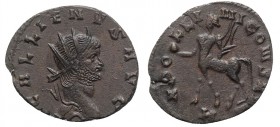 Gallienus (253-268). Antoninianus (21mm, 2.77g, 7h). Rome, 267-8. Radiate head r. R/ Centaur walking l., holding globe and trophy; H. RIC V 164; MIR 7...