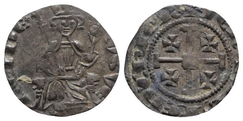Crusaders, Lusignan Kingdom of Cyprus. Hugh IV (1324-1359). AR Gros Grand (24mm,...