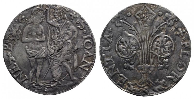 Italy, Firenze. Republic, 1189-1532. AR Barile, 1st semester 1512 (28mm, 3.93g, ...