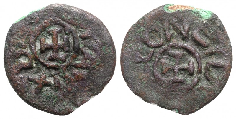 Italy, Gaeta. Riccardo di Carinola (1121-1132). Æ Follaro (24mm, 4.46g). + [RIC]...