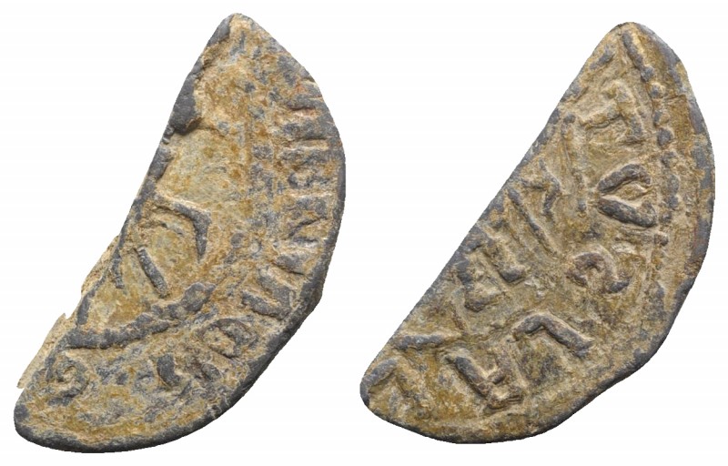 Italy, Mileto. Ruggero I ? (1071-1101). PB Bulla (34mm, 11.64g). Horseman. R/ Fi...