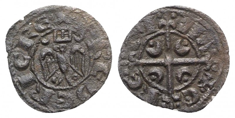 Italy, Sicily, Messina. Federico II (1197-1250). BI Half Denaro (13mm, 0.47g), 1...