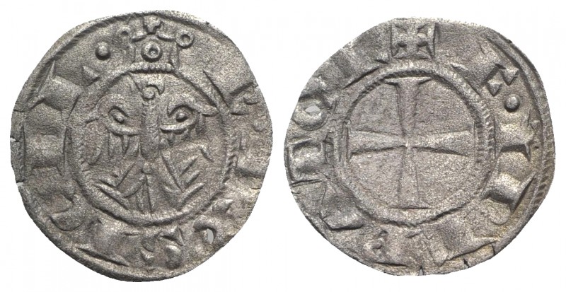 Italy, Sicily, Messina. Federico II (1197-1250). BI Denaro, AD 1221 (18mm, 0.58g...