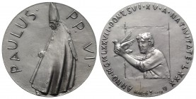 Papal, Paolo VI (1963-1978). AR Medal 1977 (44mm, 36.48g, 12h), opus G. Manzù. Macri-Marinelli 422. FDC