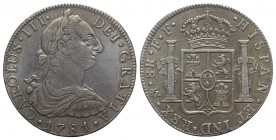 Mexico, Carlos III (1759-1788). AR 8 Reales 1781 (38mm, 26.85g, 12h). Calicó 931. Good VF