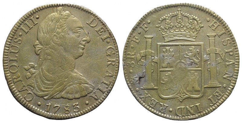 Mexico, Carlos III (1759-1788). AR 8 Reales 1783 (39mm, 26.89g, 12h). Calicó 933...