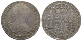 Mexico, Carlos III (1759-1788). AR 8 Reales 1788 (38mm, 26.81g, 12h). Calicó 942. VF