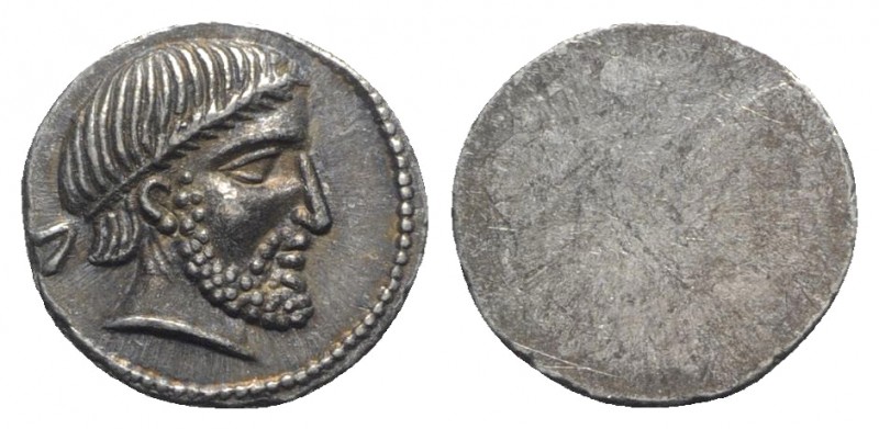 Etruria, Populonia, 3rd century BC. Fake 5 Asses (14mm, 1.79g). Diademed and bea...