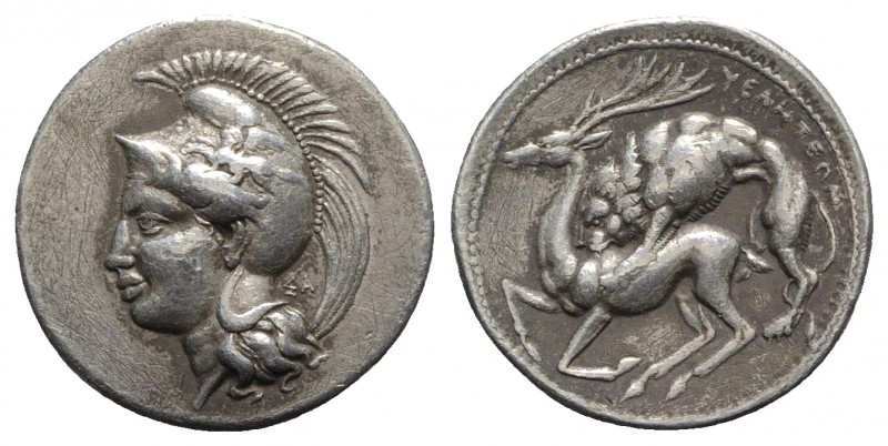 Northern Lucania, Velia, c. 440/35-400 BC. Fake Didrachm (24mm, 7.97g, 11h). Hea...