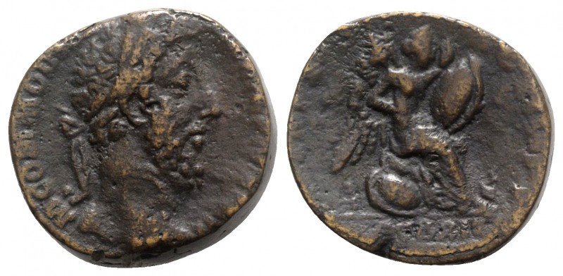 Commodus (177-192). Fake Sestertius (28mm, 17.31g, 12h). Rome, 185. Laureate hea...