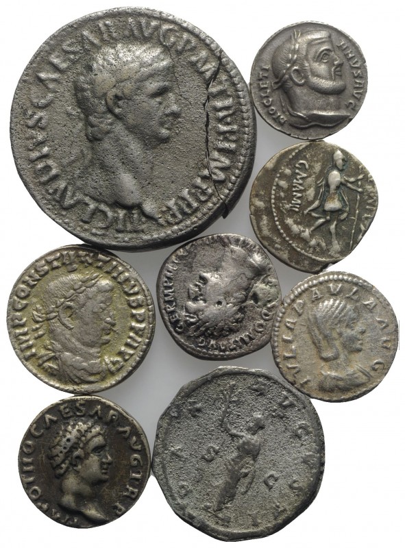 Lot of 10 Fake AR and Æ coins, including Roman Republican and Roman Imperial, re...