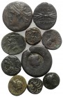 Lot of 10 Greek Æ coins, including Sicily (9) and Lysimacheia (Thrace). Lot sold as is, no return