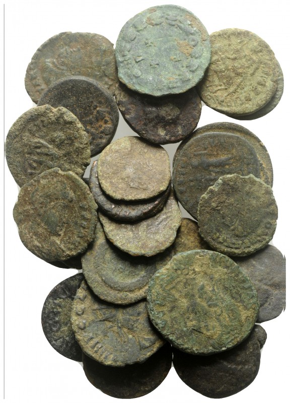 Lot of 25 Greek and Roman Imperial Æ coins, to be catalog. Lot sold as is, no re...