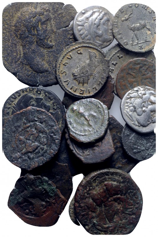 Mixed lot of 20 Greek, Roman and Byzantine Æ and AR coins, to be catalog. Lot so...