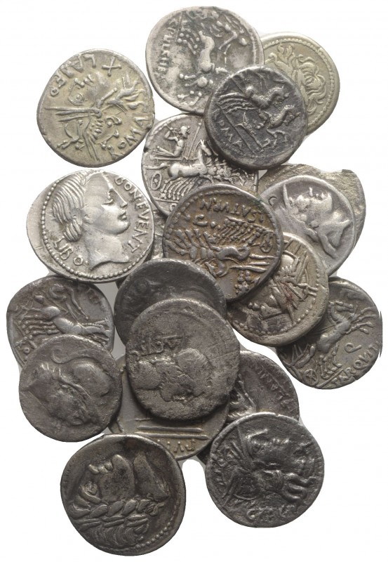 Lot of 20 Roman Republican AR Denarii/Quinarii, to be catalog. Lot sold as is, n...