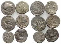 Lot of 6 Roman Republican AR Denarii/Quinarii, to be catalog. Lot sold as is, no return