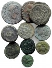 Lot of 10 Roman Republican (7) and Roman Imperial (3) Æ coins, to be catalog. Lot sold as is, no return