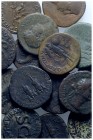 Lot of 18 Roman Imperial Æ Asses and Dupondii, including one Republican As, to be catalog. Lot sold as is, no return