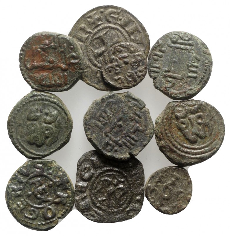 South Italy and Sicily, lot of 10 Medieval BI and Æ coins, to be catalog. Lot so...