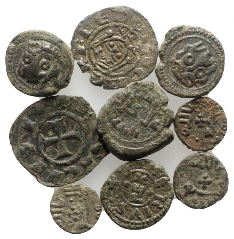 South Italy and Sicily, lot of 9 Medieval BI and Æ coins, to be catalog. Lot sol...