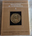 Bollettino di Numismatica 4, Serie I. 1985. Ministero per i Beni Culturali e Ambientali. Copertina rigida, 253pp., illustrazioni a colori e B/N. Ìsomm...