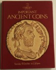 Christie's London Important Ancient Coins, The property of a Lady. 8 October 1985. Tela ed. con sovraccoperta, pp. 113, lotti 436, tavv. 5 a colori. P...