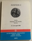 Credit Suisse. Auktion 2. Antike Mitterlalter und Neuzeit,Schweiz. Berne 27-28 April 1984. Brossura editoriale. 189 pp, lotti1345. ill b/n. Ottima cop...