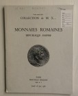 Kampmann Monnaies Romaines, Republique, Empire. Collection de M.X... Paris 18 Mai 1981. Brossura ed. lotti 336, ill. in b/n. Con lista prezzi di stima...