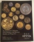 Spink, An Important Collection of Renaissance and Baroque Medals and Plaquettes. London 21 May 1996. Brossura ed. pp. 334, lotti 554, ill. in b/n. Pre...