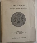 Sternberg F. Auktion VII. Antike Munzen, Griechen, Romer, Byzantiner. 25 november 1977. Brossura ed. pp. 140 tavv. LXVI. Con lista prezzi stima e di r...