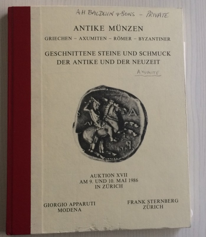 Sternberg F. Apparuti G. Auktion XVII. Antike Munzen Griechen, Romer, Byzantiner...