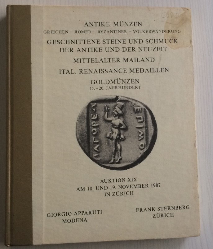 Sternberg F. Apparuti G. Auktion XIX, Antike Munzen Griechen, Romer, Byzantiner,...