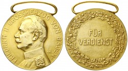 Orden und Ehrenzeichen, Deutschland, Deutsche Länder, bis 1918
Baden: Kleine, goldene Verdienstmedaille (Silber vergoldet), verliehen 1914 bis 1916. ...