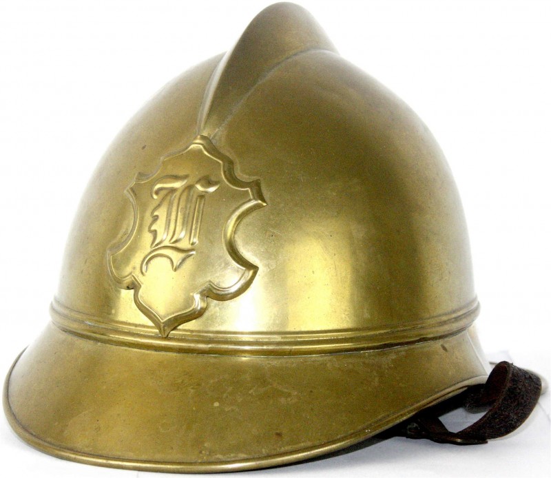 Militaria, Uniformen und Uniformteile
Messing-Feuerwehrhelm um 1920. Mit Wappen...