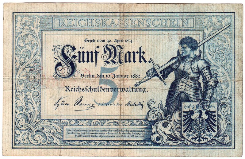 Banknoten, Die deutschen Banknoten ab 1871 nach Rosenberg, Deutsches Reich, 1871...