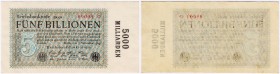 Banknoten, Die deutschen Banknoten ab 1871 nach Rosenberg, Deutsches Reich, 1871-1945
5 Bio. Mark 7.11.1923. KN 6-stellig, FZ: X . 
I, sehr selten