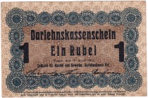 Banknoten, Die deutschen Banknoten ab 1871 nach Rosenberg, Deutsches Reich, 1871-1945, Deutsche Militär- und Besatzungsausgaben 1914-1918
Darlehnskas...