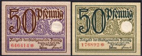 Banknoten, Die deutschen Banknoten ab 1871 nach Rosenberg, Deutsches Reich, 1871-1945, Deutsche Kolonien und Nebengebiete, Danzig, Freie Stadt
2 X 50...