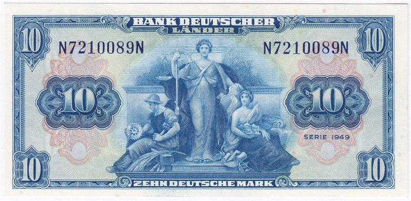 Banknoten, Die deutschen Banknoten ab 1871 nach Rosenberg, Westliche Besatzungsz...