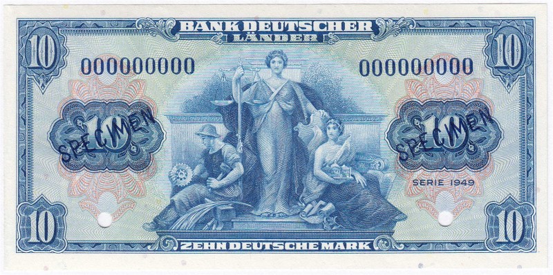 Banknoten, Die deutschen Banknoten ab 1871 nach Rosenberg, Westliche Besatzungsz...