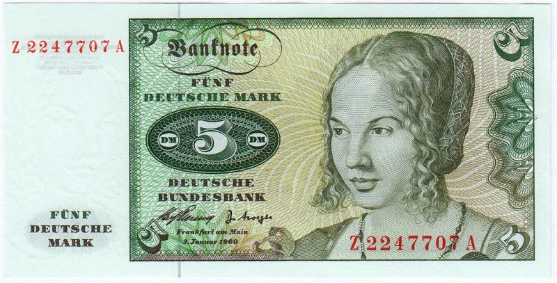 Banknoten, Die deutschen Banknoten ab 1871 nach Rosenberg, Westliche Besatzungsz...