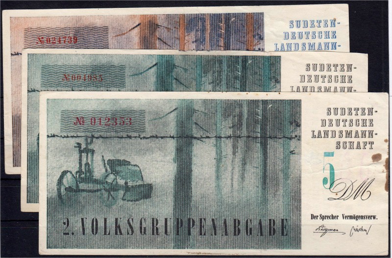 Banknoten, Sonstige Scheine, Papiergeldähnliche Ausgaben
Sudetendeutsche Landsm...