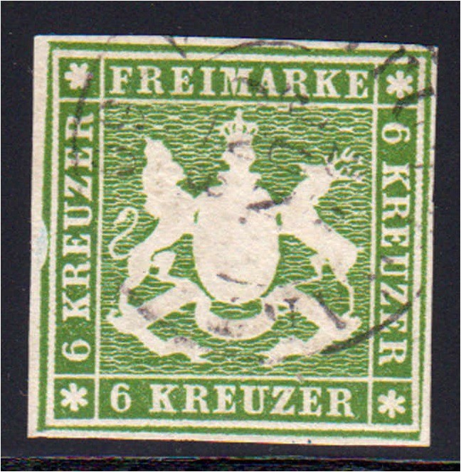 Briefmarken, Deutschland, Altdeutschland, Württemberg
6 Kr. Freimarke 1859, all...