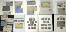 Briefmarken, Lots und Sammlungen
Deutsches Reich - Brustschilde 1872: Schöne Sammlung im Lindner Ringbinder mit vielen Briefstücken und sehr sauberen...